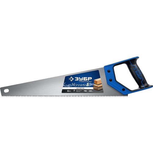 Ножовка по дереву ЗУБР Молния-5 450мм 15075-45