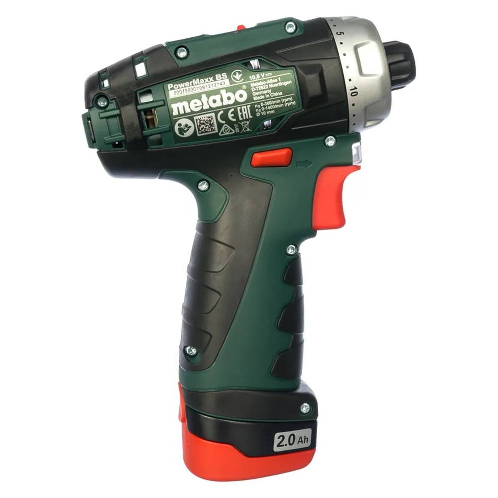 Аккумуляторная дрель-шуруповерт Metabo PowerMaxx BS Basic Set + набор бит