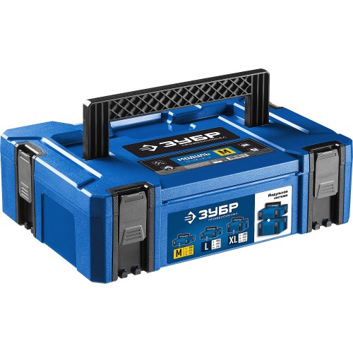 ЗУБР МОДУЛЬ-13, 440 х 310 х 130 мм, (17_), размер M, пластиковый ящик для инструментов, Профессионал (38165-13)
