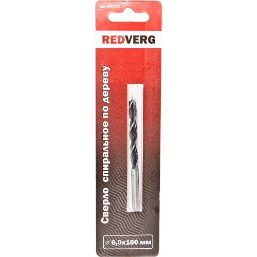 Сверло по дереву REDVERG HCS 6х100мм (600031)