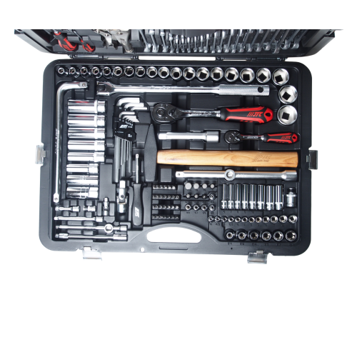 Набор инструментов 1/4" & 1/2" 6-гранный (в кейсе) 156 предметов JTC