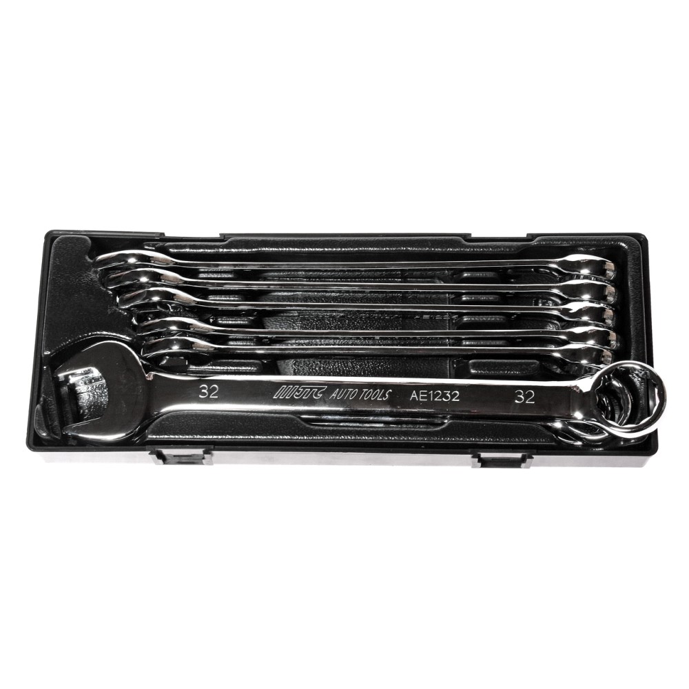 Набор ключей комбинированных 24-32мм с зеркальной полировкой 8 предметов в кейсе JTC
