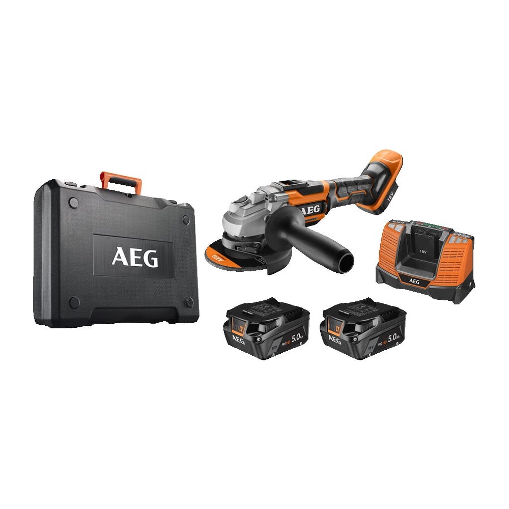 Машина шлифовальная бесщеточная угловая AEG BEWS 18-125BL LI-502C