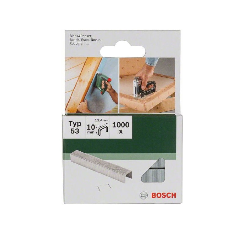 Скобы для степлера Bosch T53/10 DIY 1000шт (821)