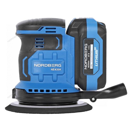 Машина шлифовальная орбитальная с регулировкой оборотов, аккумуляторная, 150 мм NORDBERG NE436K