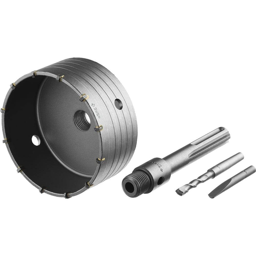 ЗУБР 125 мм, SDS - Plus, 12Т, коронка по бетону с державкой, Профессионал (2918-125)