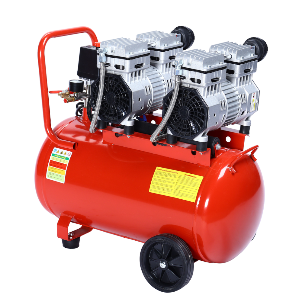 Компрессор пневматический 220В 1.5кВт 8атм.140л/мин. ресивер-50л безмасляный GTE