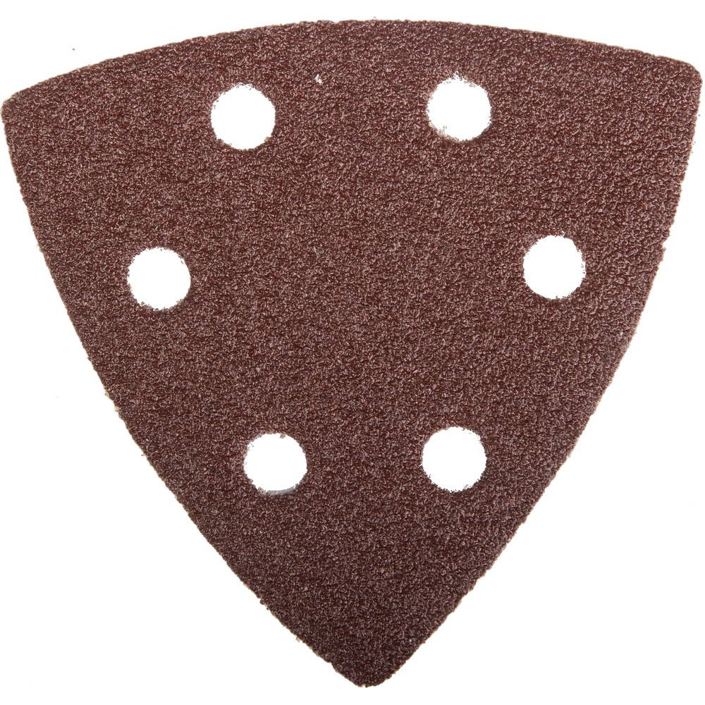 Треугольник шлифовальный ЗУБР _Мастер_ универсальный на велкро основе, 6 отверстий, Р80, 93х93х93мм, 5шт