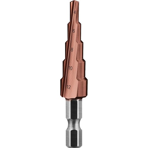 Сверло по металлу ЗУБР Кобальт Р6М5 4-12 мм ступенчатое (29672-4-12-5)