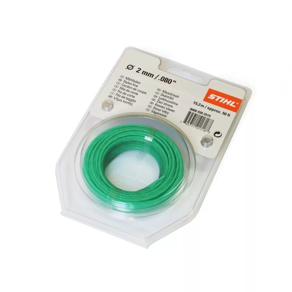 Леска для триммера Stihl 2мм круглая бесшумная 15.2м (9302515)