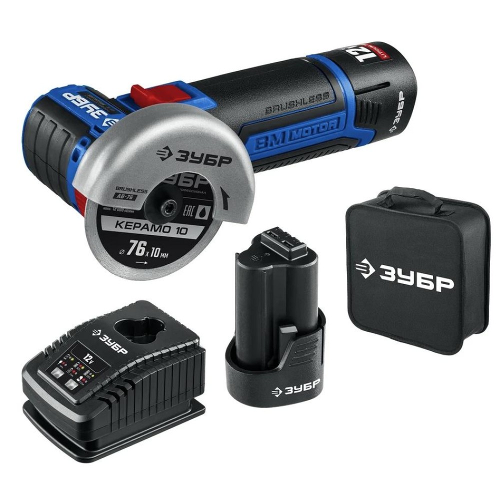 Машина шлифовальная угловая аккумуляторная ЗУБР AB-76 AB-76-22