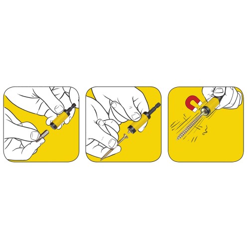 Felo Битодержатель магнитный 1/4" Star, 70 мм, на блистере 03816594