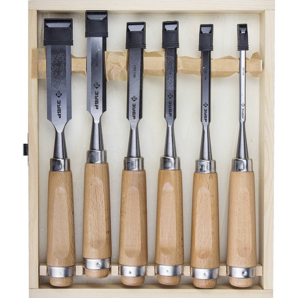 ЗУБР Классик, СТ-500, 6 предм, набор стамесок - долот (18096-H6)