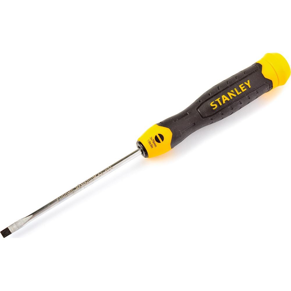 Отвертка шлицевая STANLEY CushionGrip SL3х75мм 0-64-924