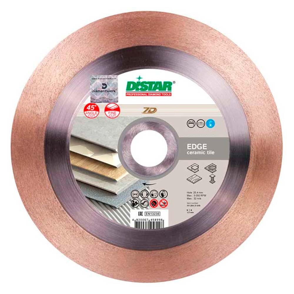 Диск алмазный по керамограниту, мрамору и граниту Distar Edge 1A1R 250х25.4мм (1019)