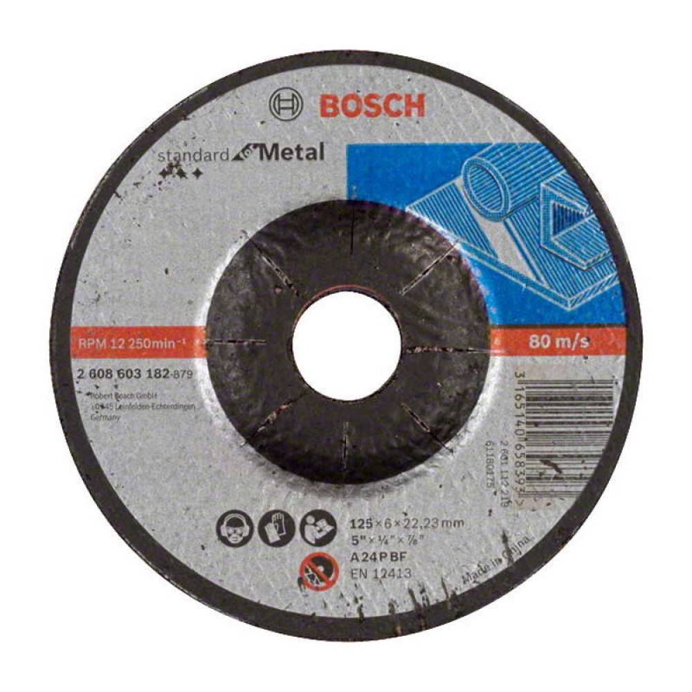 Круг шлифовальный по металлу Bosch Standart for Metal 125х6x22.2мм