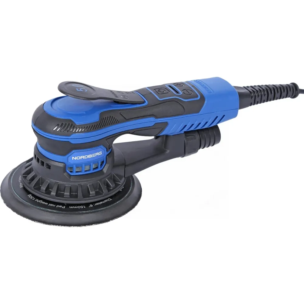 Шлифмашина эксцентриковая 5 мм, диск 150 мм, 4000-10000 об/мин, 350 Вт NORDBERG NE455