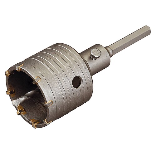 ЗУБР d 80 мм, шестигранный хвостовик, 10Т, коронка по бетону с оснасткой (2917-80)