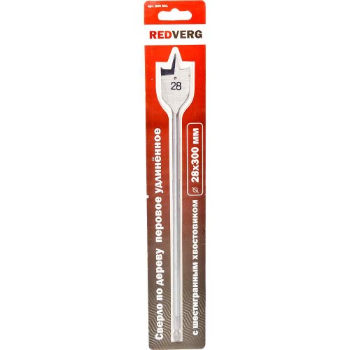 Сверло по дереву REDVERG HCS 28x300мм перовое (600901)