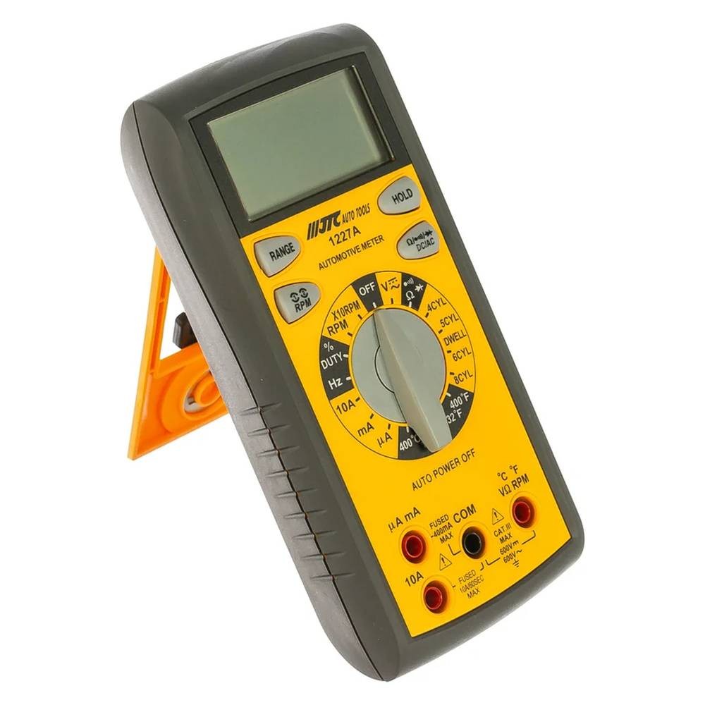 Мультиметр автомобильный с функцией сохранения данных (тестирование диодов) с щупами JTC