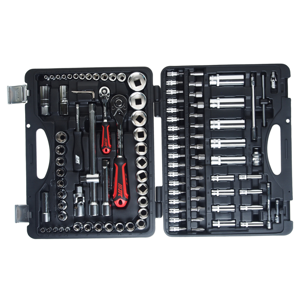 Набор головок торцевых и вставок 1/4" & 1/2" 6-гранных (в кейсе) 110 предметов JTC /1/3