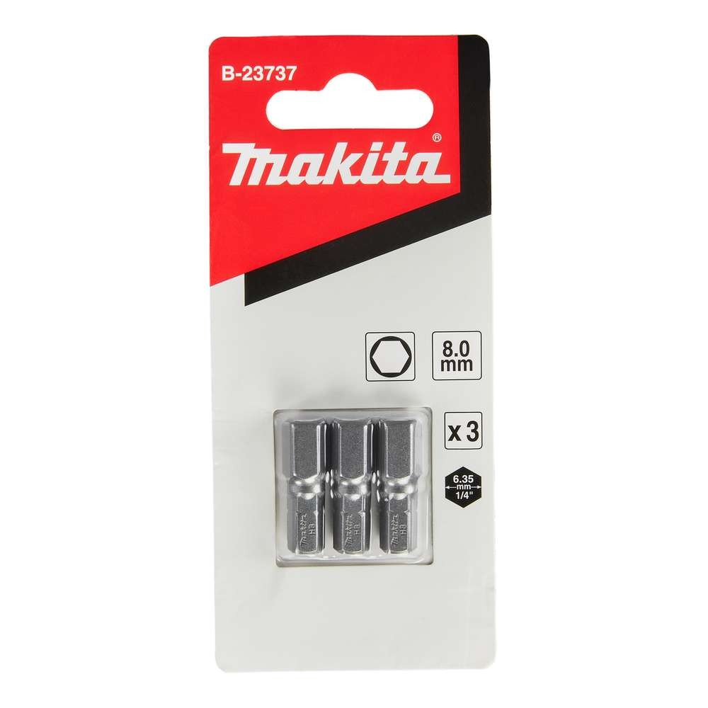 Набор бит Makita HEX8х25мм 3шт (B-23737)