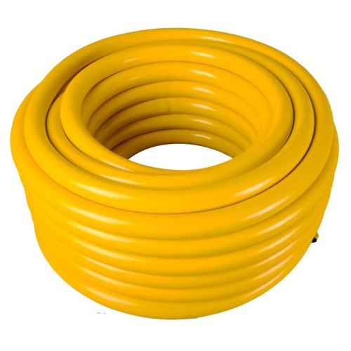 Шланг Вихрь поливочный ПВХ усиленный, пищевой трехслойный армированный 1", 25м (жёлтый)