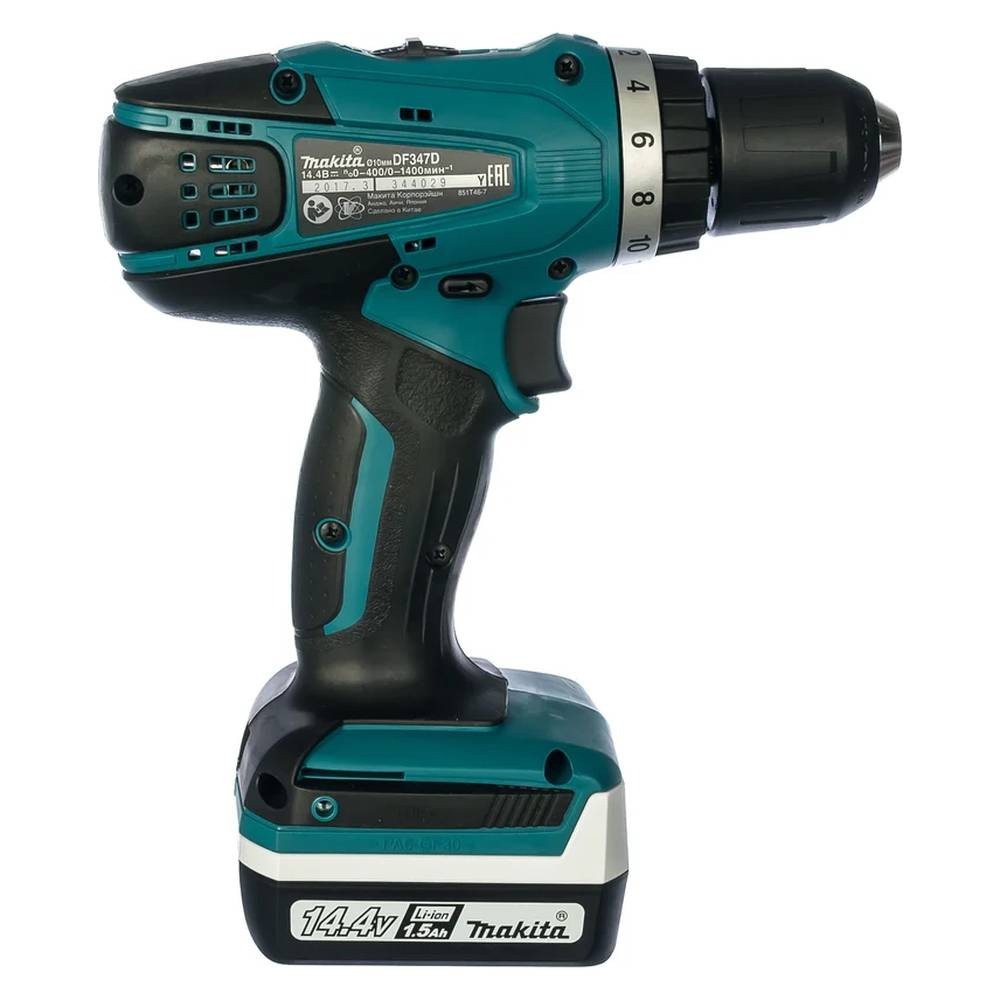 Аккумуляторная дрель-шуруповерт Makita DF347DWLE
