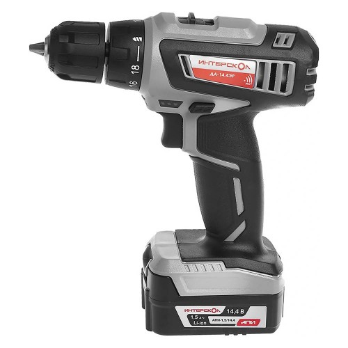 Аккумуляторная дрель-шуруповерт ИНТЕРСКОЛ ДА-14,4ЭР ДМ