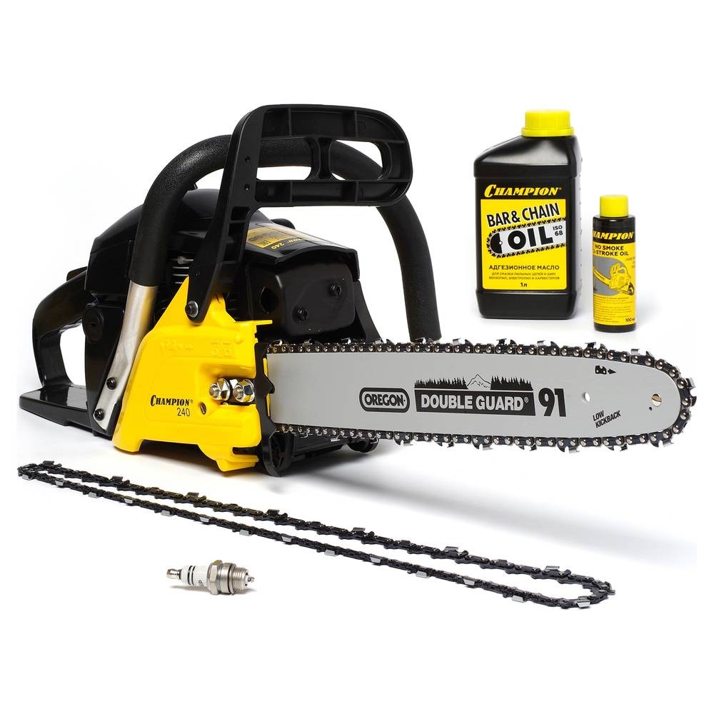 Бензопила CHAMPION 240-16"-3/8-1,3-56 + подарок АКЦИЯ