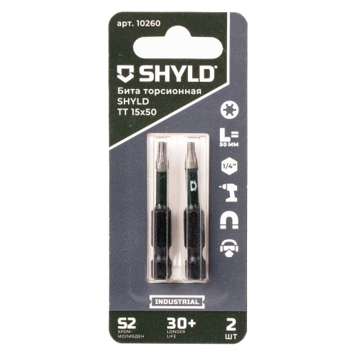 Бита SHYLD TT15х50мм ударная 2шт (10260)