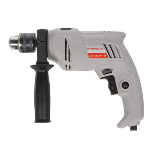Сетевая дрель ИНТЕРСКОЛ ДУ-13/500ЭР ударная