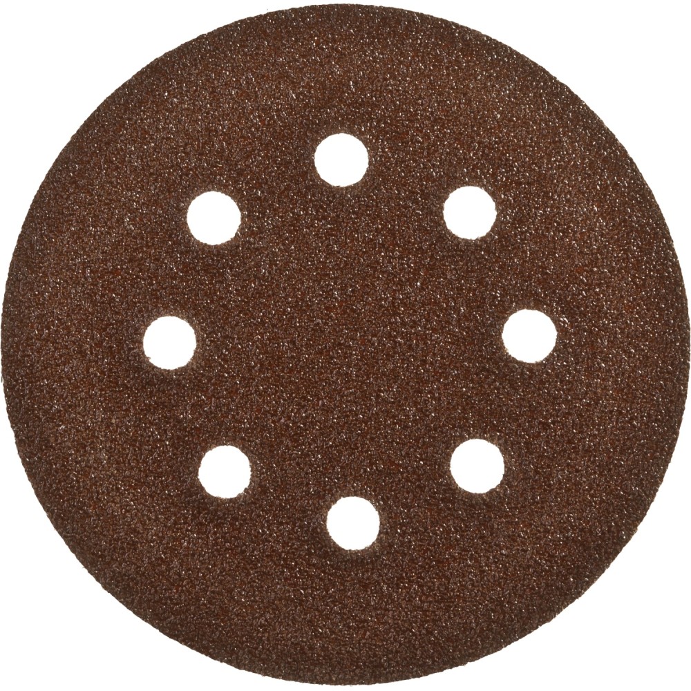Круг шлифовальный ЗУБР _СТАНДАРТ_ из абразивной бумаги на велкро основе, 8 отв., Р60, 125мм, 5шт