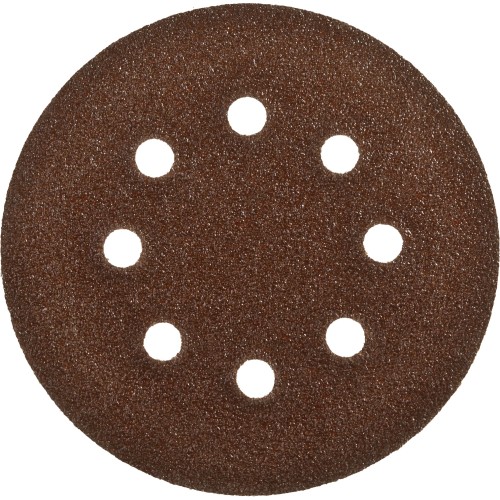 Круг шлифовальный ЗУБР _СТАНДАРТ_ из абразивной бумаги на велкро основе, 8 отв., Р60, 125мм, 5шт