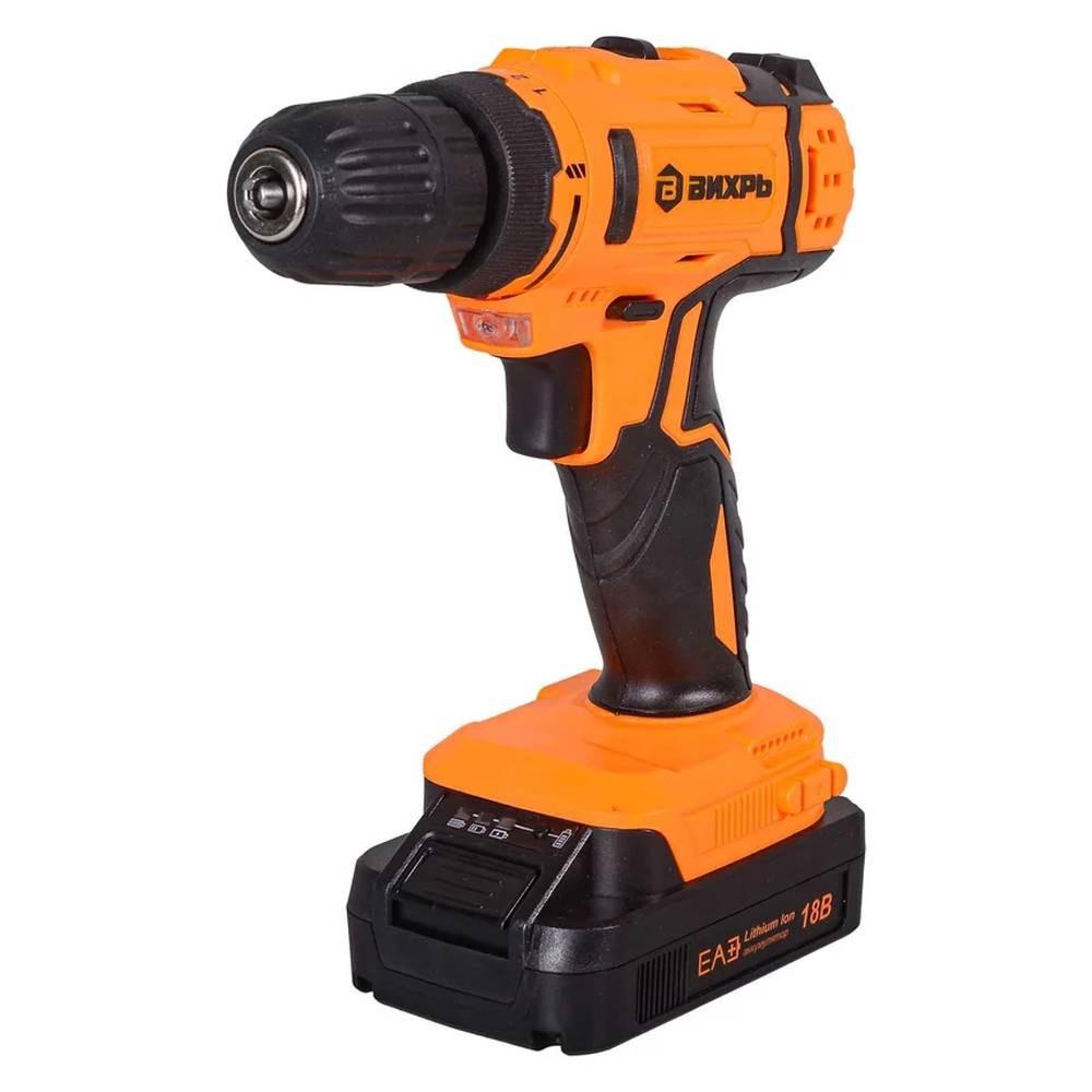 Аккумуляторная дрель-шуруповерт Вихрь ДА-18Л-2КА