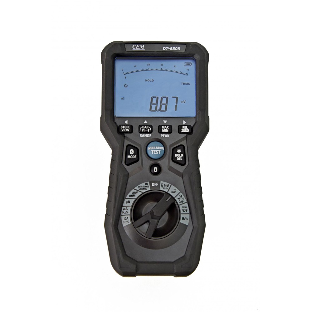 Тестер изоляции & Микроомметр с функцией Мультиметра TRMS СЕМ DT-6505