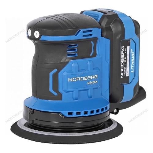 Машина шлифовальная орбитальная с регулировкой оборотов, аккумуляторная, 150 мм NORDBERG NE436K