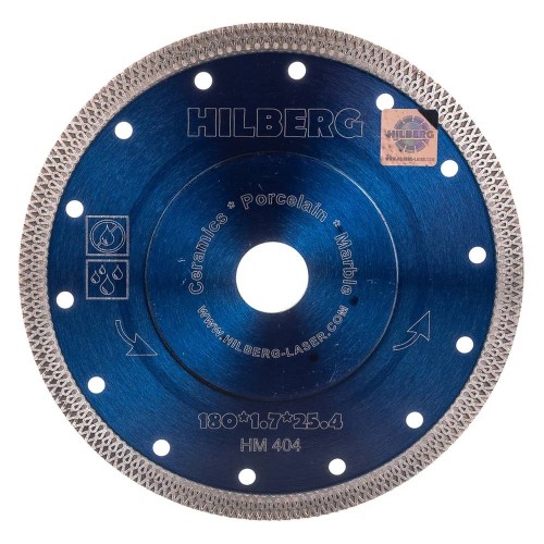 Диск алмазный по керамограниту Hilberg 180х25.4мм (HM404)