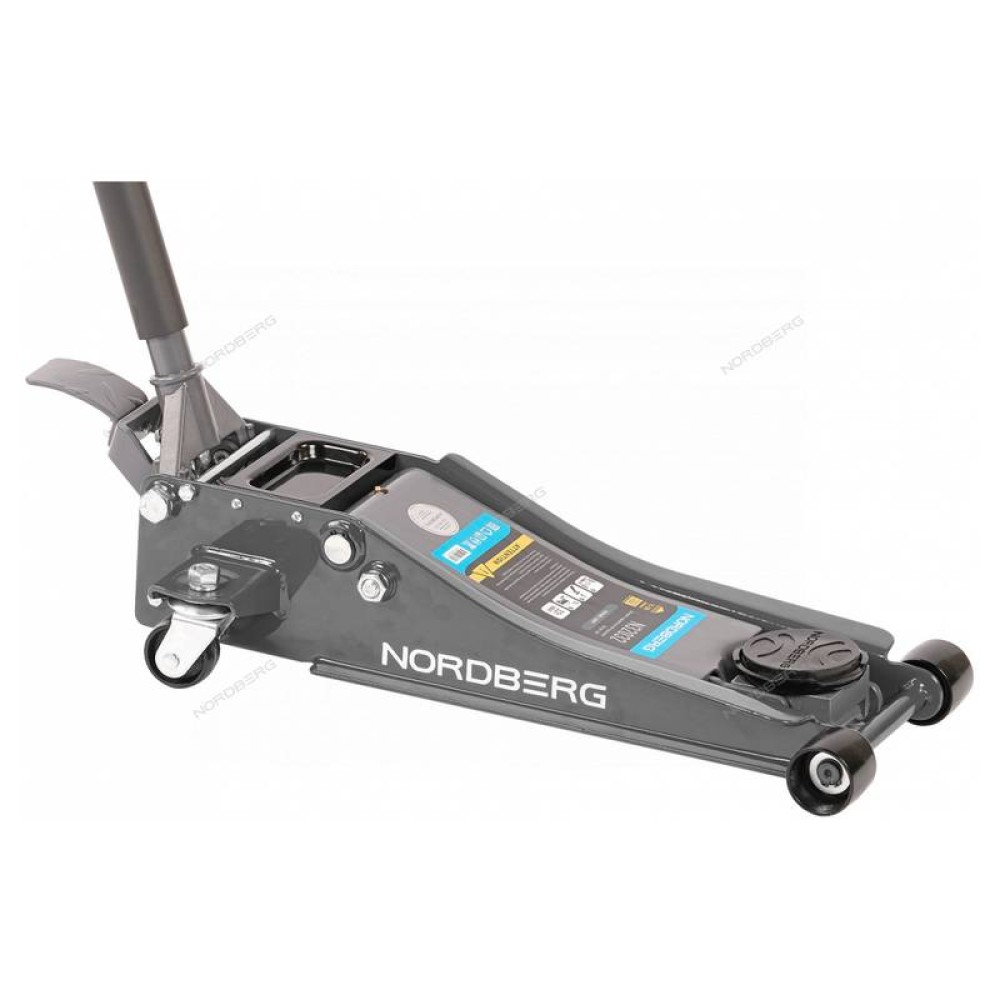 Домкрат подкатной супернизкий подхват, педаль NORDBERG N32032G 3,2т