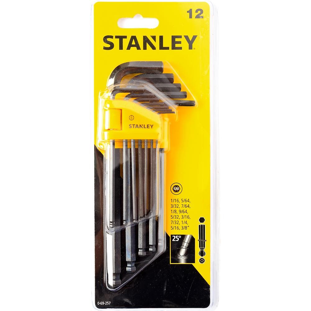 Набор шестигранных торцевых ключей STANLEY 12шт 0-69-257