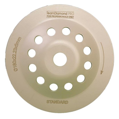 Чашка алмазная двухрядная TeamDiamond STANDARD 180 мм