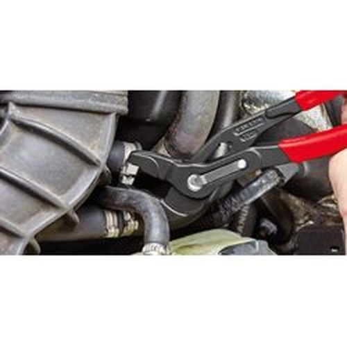 Щипцы для хомутов с защёлкой, 180 мм, узкая голова, для труднодоступных мест