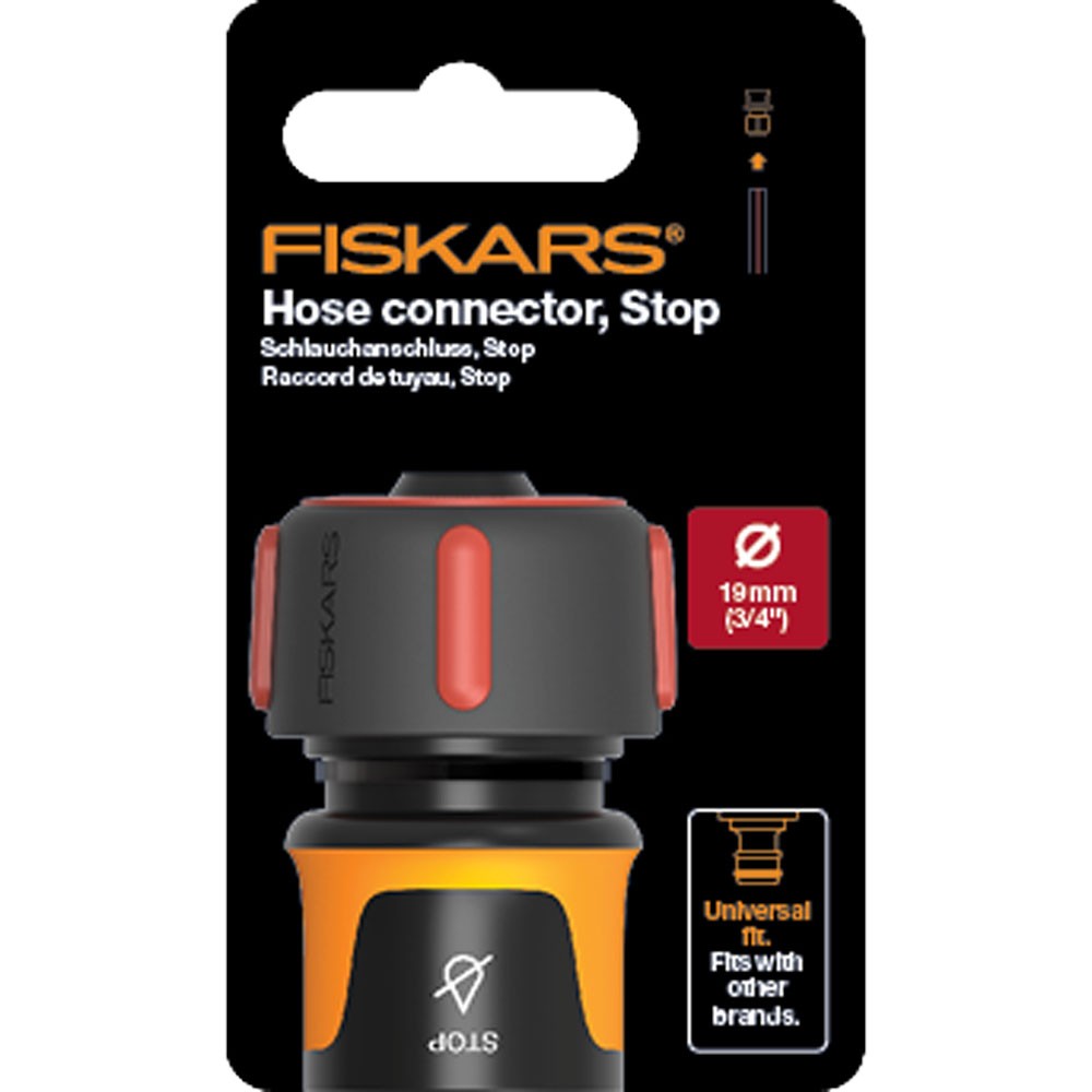 Коннектор для шланга Fiskars с автостопом 3/4"