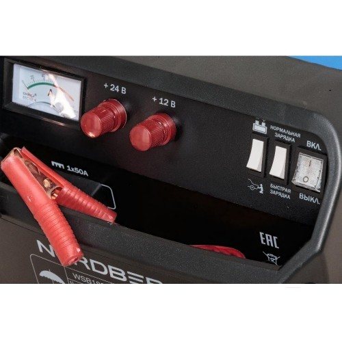 Пуско-зарядное устройство 12/24 В, 180 A NORDBERG WSB180