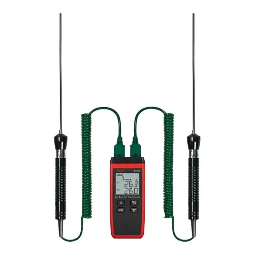 Термометр RGK CT-12 с 2 погружными зондами температуры TR-10W с поверкой