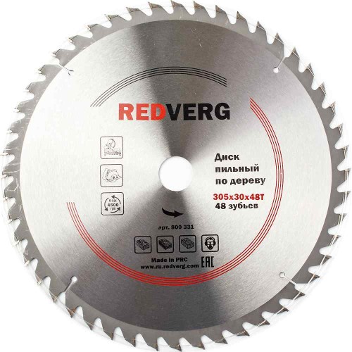 Диск пильный по дереву REDVERG 305х30мм 48T (800331)
