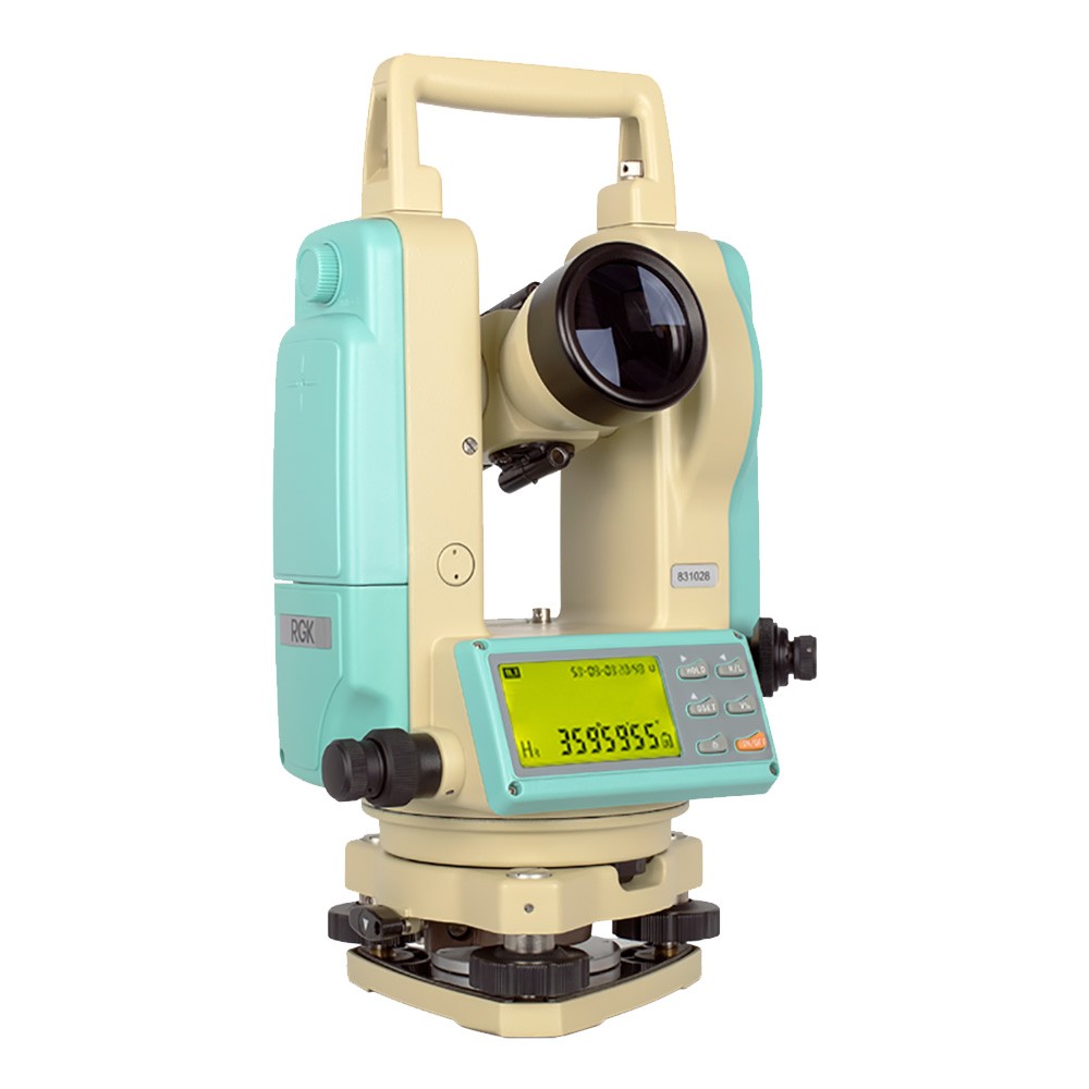 Теодолит электронный RGK T-02 с лазерным целеуказателем