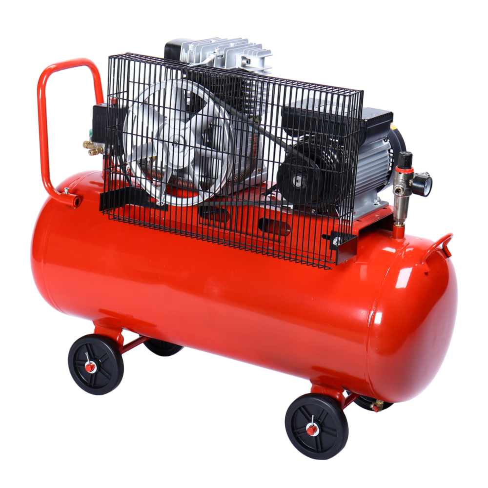 Компрессор пневматический 220В 3.0кВт 8атм. 300л/мин. ресивер-100л ременной одноступенчатый GTE