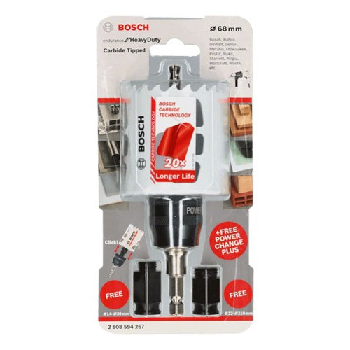 Коронка Bosch 68 HM 68мм + адаптеры (267)