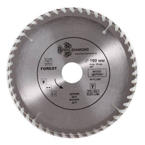 Диск пильный по дереву Trio-Diamond 190х30мм 48Т (FLL807)
